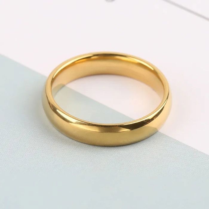 Bague de Mariage en Titane pour Couples, Dôme Grand Simple, pour Hommes et Femmes, Ton Argent Poli, Confort, Taille 8MM