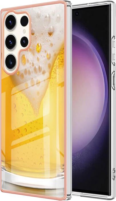 UPLAI Cover Per OPPO Reno 8 Lite 5G / Reno 7 Lite, Custodia In Silicone TPU Morbido, Design Galvanico Colorato, Bianco, Ultra Sottile, Antigraffio - 6