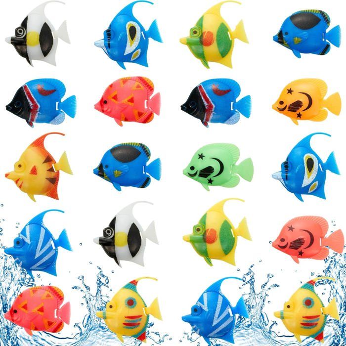 Meilleurs prix pour 20 Pcs Poissons Artificiels Flottants Dcorations Ralistes pour Aquarium Style Alatoire PZCC