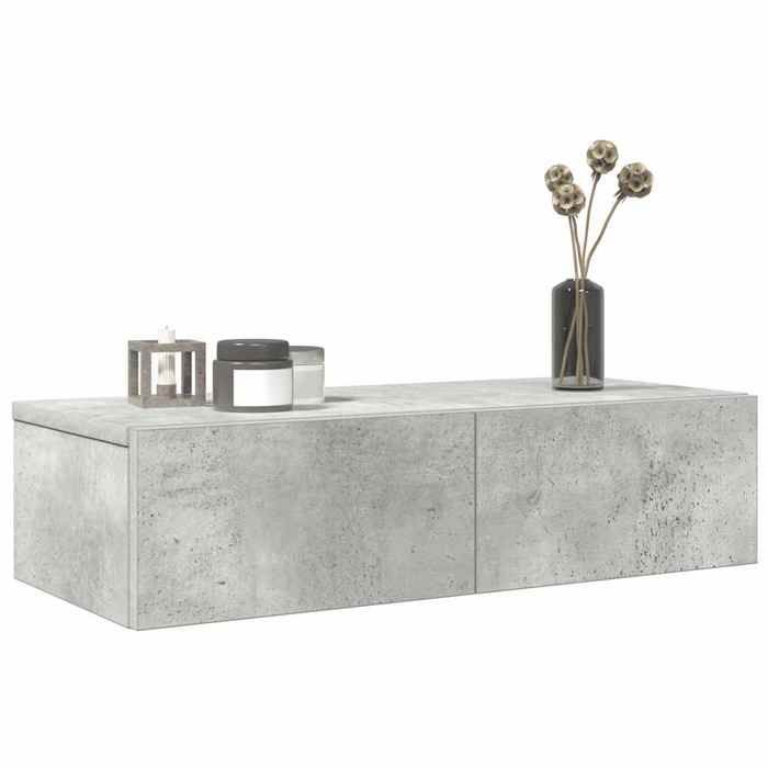 vidaXL Étagère murale avec tiroirs gris béton bois dingénierie 859971