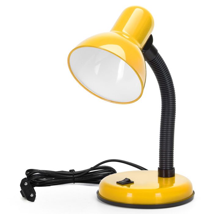 Aigostar Lampe Table Vintage E27 Col Réglable Jaune Ampoule Non Incluse