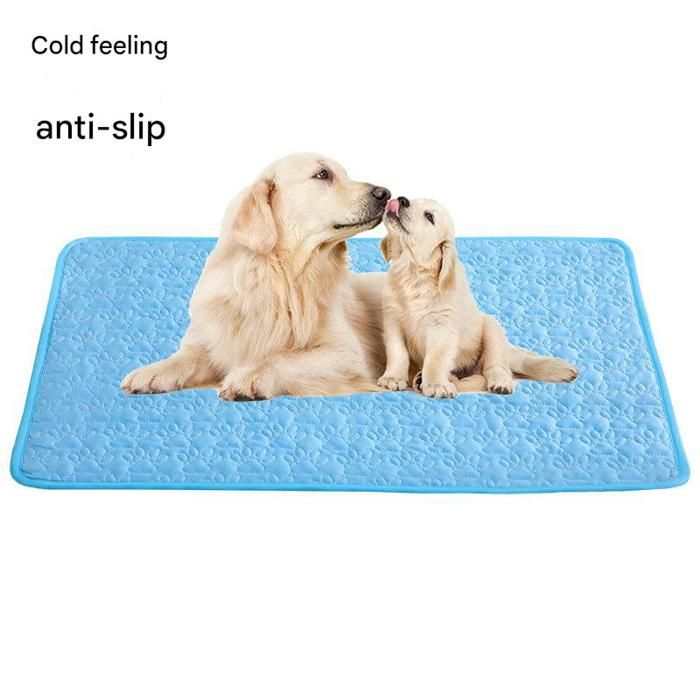 Comparer les prix de ®TONLRGY Tapis rafraîchissant pour chien adapté aux chiens et aux chats pour rester au frais cet été patte de chien bleu 70*55cm