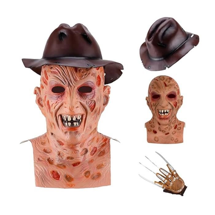 Masque de décoratif- costume de cosplay en latex de haute qualité ou fête de mascarade dHalloween-Masque de Horreur