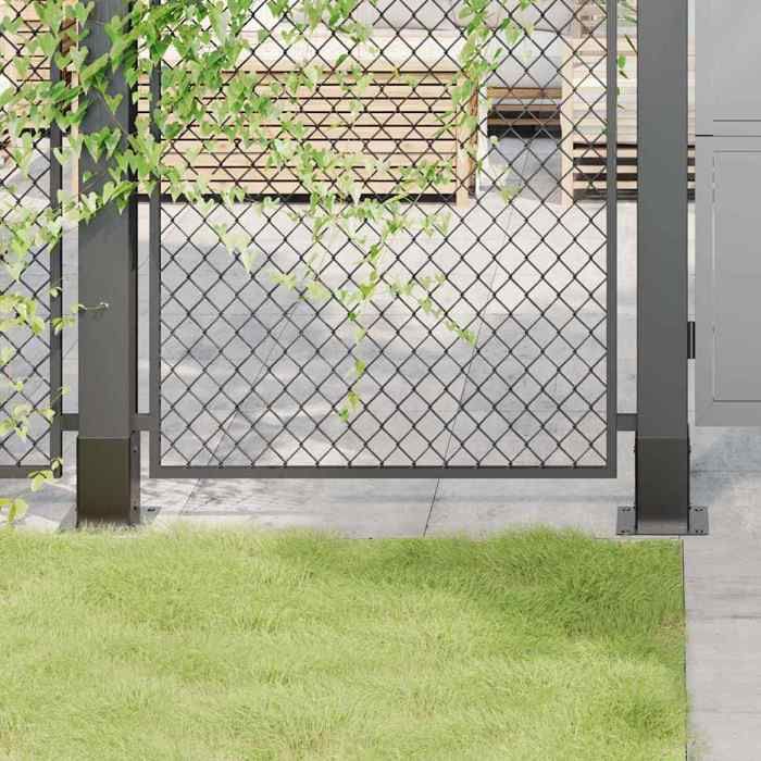 vidaXL Bases de poteau carrées 4 pcs anthracite 91x91 mm base de clôture en béton base de poteau de clôture 42000028
