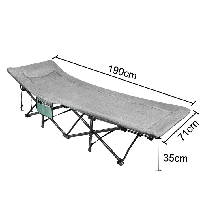 OVERMONT Lit de Camp Pliant avec Matelas - Lit de Camping Pliable 190 x OVERMONT Lit de Camp Pliant avec Matelas - Lit de Camping Pliable 190 x