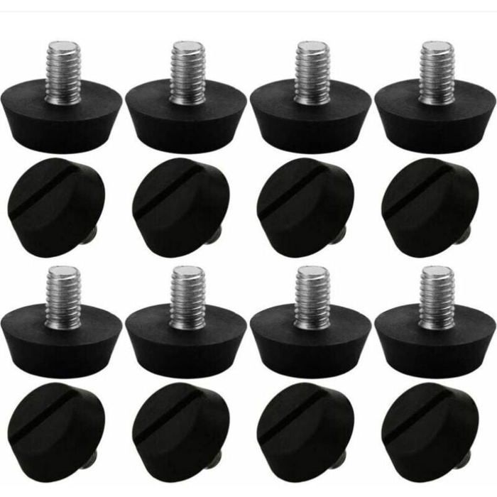16pcs Pieds de Meubles Réglables Nivellement Patin Base Jambe Pied de Table Chaise Ajustables Protection Sol M6 x 10 x 20mm-VASTELL