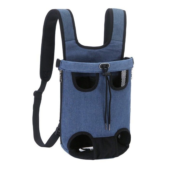 Sac à dos transport chien moyen/grand : sac ventral voyage/camping XXL. Convient chats—confortable pour déplacements