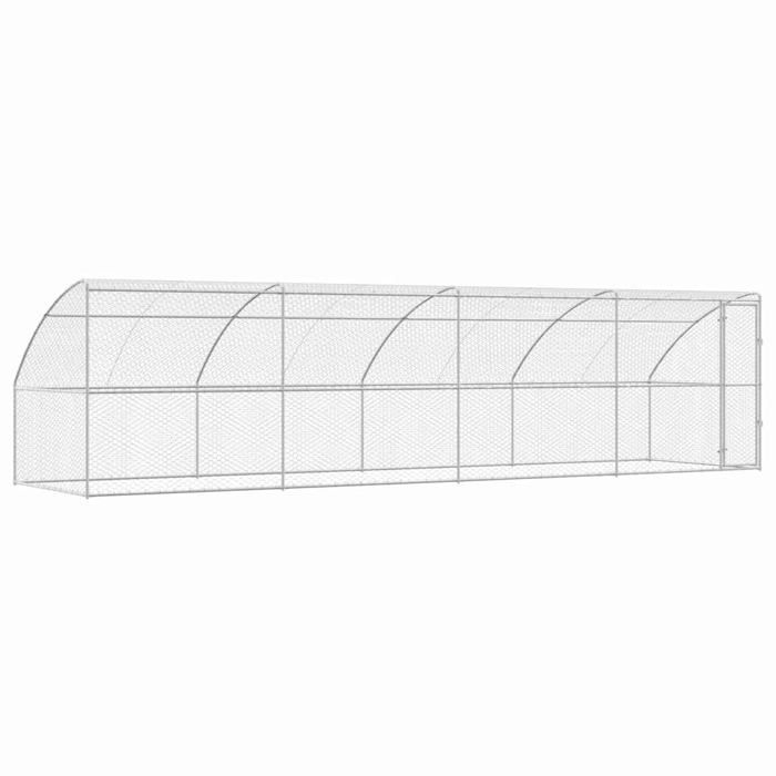 Kennel Pour Chiens vidaXL 4 Pcs 8 x 2 x 2 m – Acier Galvanisé - vue 6