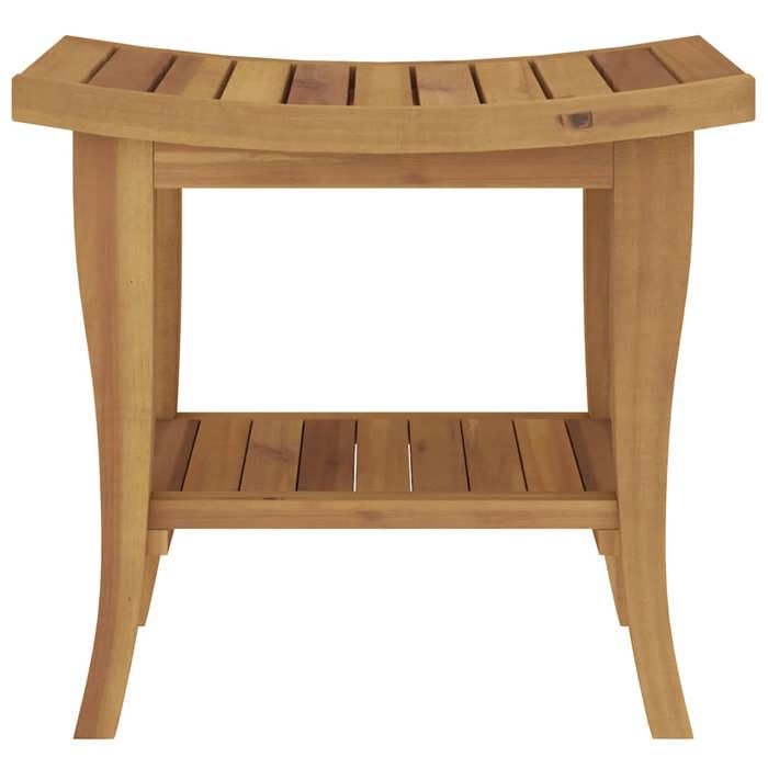 BigBen Banc de douche 50x35x45 cm - bois massif de - MODERNE Table dappoint de salle de bain 50x35x45cm bois de teck solide 81471