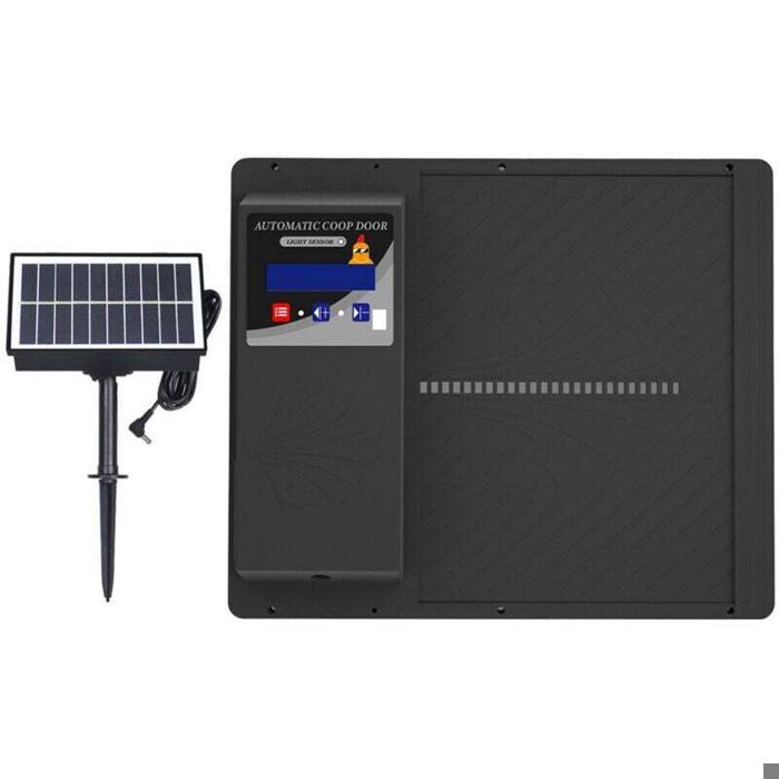 Comparer les prix de Porte de poulailler électrique - PZCC - Programmable - Ouverture horizontale - Affichage LED - Minuterie intégrée
