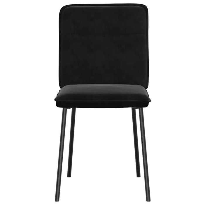 Chaises cuisine(2 pcs) - Noir - Chaises à manger - 2 personnes - Noir Velours 45x54x83 cm F3434