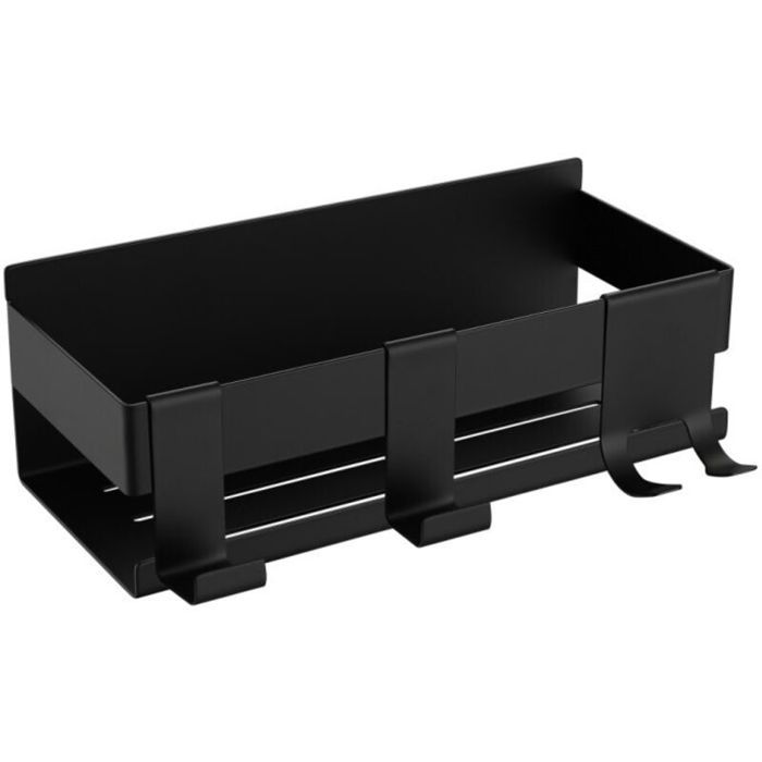 Étagère de douche sans perçage support de rangement pour salle de bain 22 cm x 9 cm x 7 5 cm noir