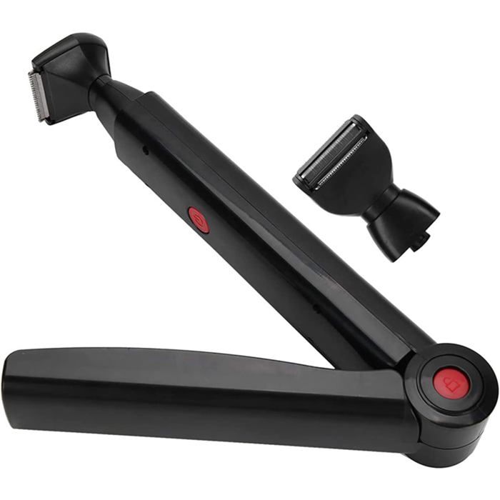 Rasoir électrique dos – Portable rechargeable USB – Long manche – Épilation dos – Tondeuse corporelle pliable – Homme