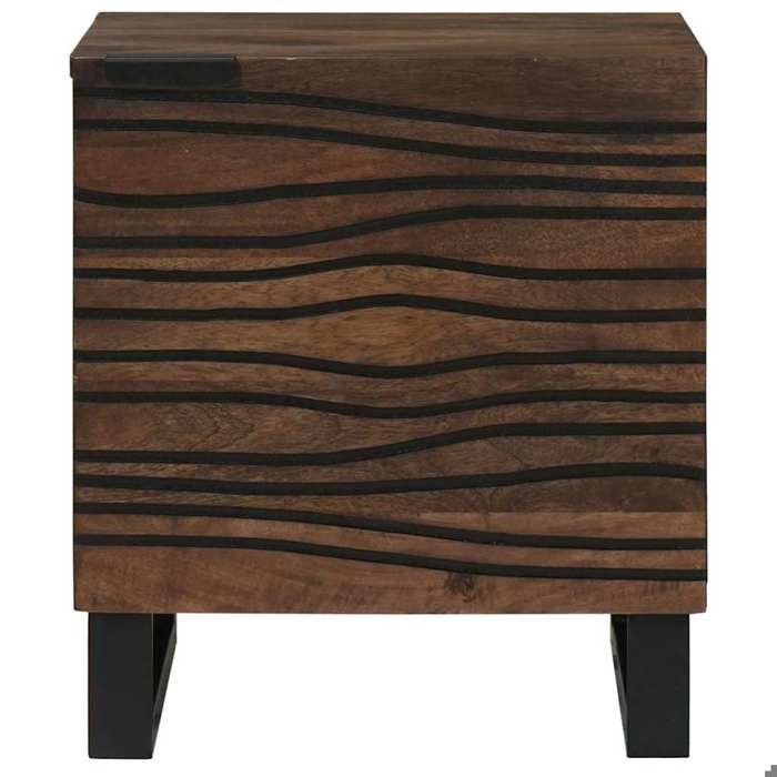 Tables de lit Moderne CHIC 2 pcs Cabinet de chevet - Armoires de nuit - Noyer 40x33x46 cm CC475