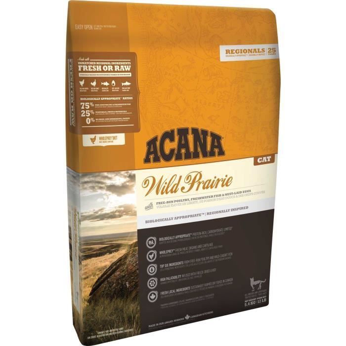 Comparer les prix de Croquette chat acana 4,5kg cat wild prairie ACANA 100192