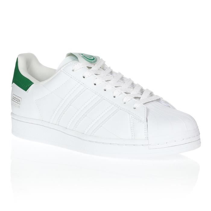 adidas originals - superstar - blanc / vert