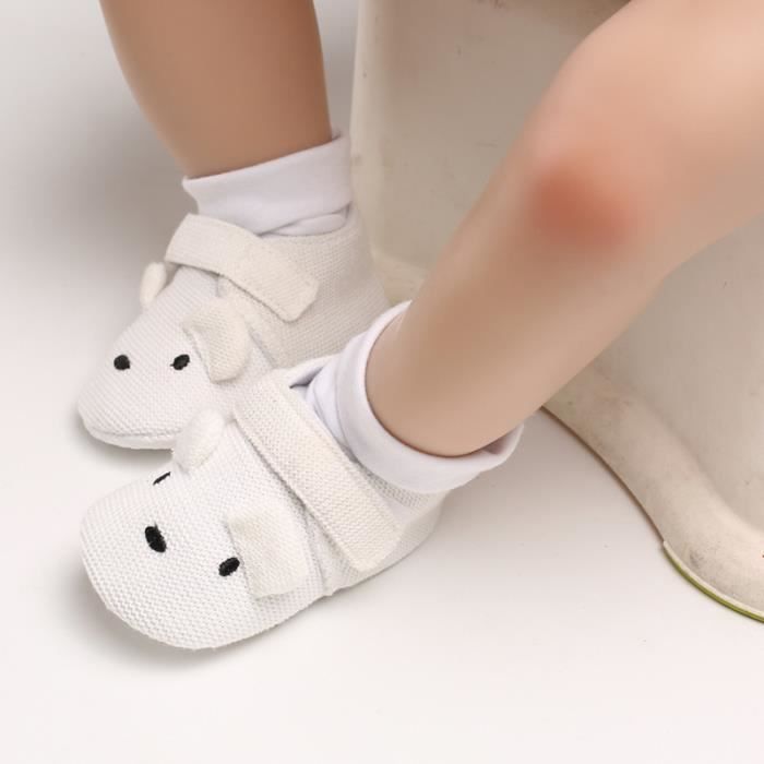Couleur 1 Blanc taille 0 6 mois Chaussures tricot es pour premiers