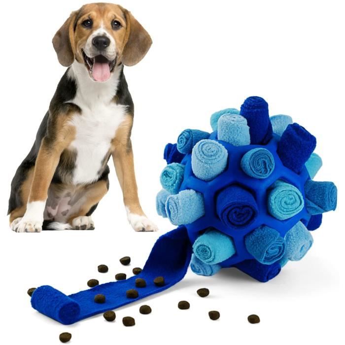 Meilleurs prix pour Jouet à renifler interactif - AQSACOKIYA - Balle pour Chien - Tissu polaire - Caoutchouc - Bleu