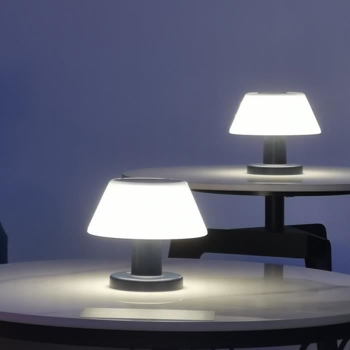 Lampe de table solaire en forme de champignon sans fil, décoration de jardin, maison moderne,veilleuse extérieur et intérieur