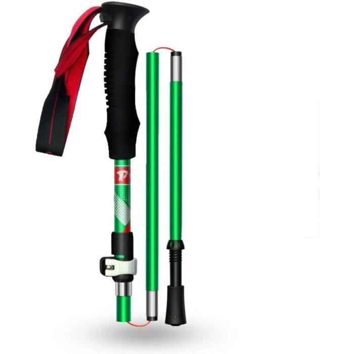 Bâtons De Randonnée Pliables Avec Verrou Extérieur Ultra Court Léger En Alliage D