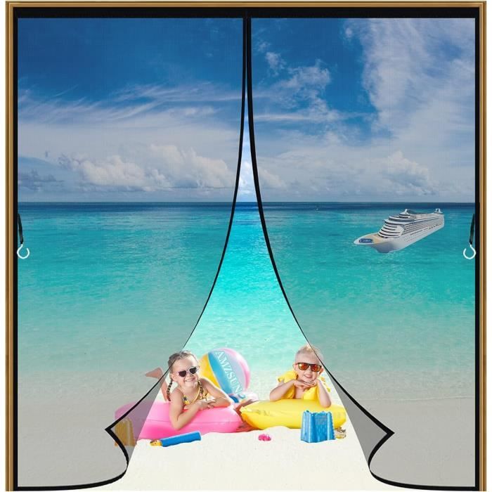 Moustiquaire Sur Mesure De Porte, 60 X 190 Cm Avec Aimants Et Bande