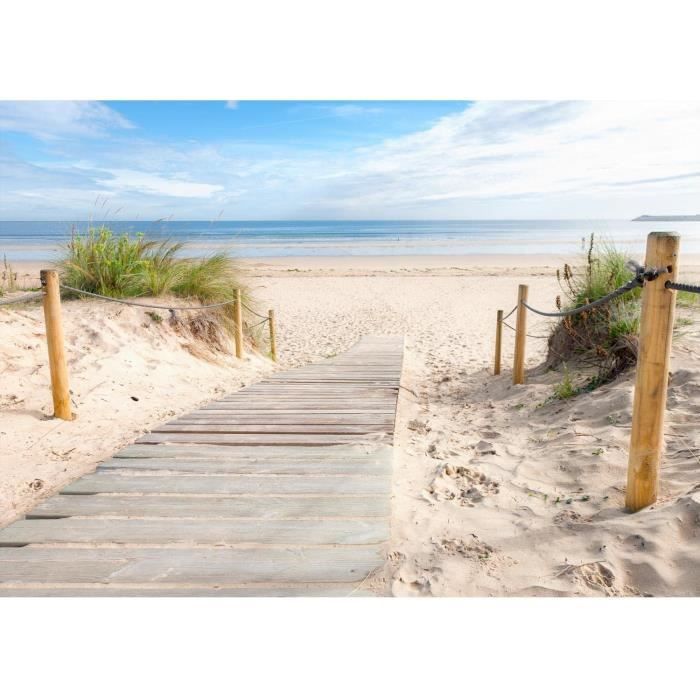 Papier Peint Panoramique Plage Et Mer 352 X 250 Cm Toison Mur Xxl ...