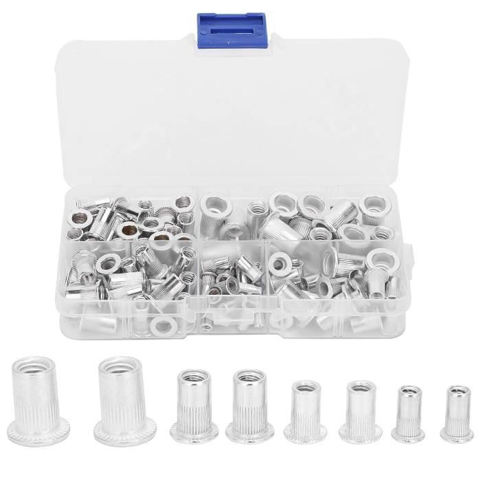 100 Pièces Kit D'Écrou À Rivet , Écrou À Rivet En Aluminium Écrou À ...