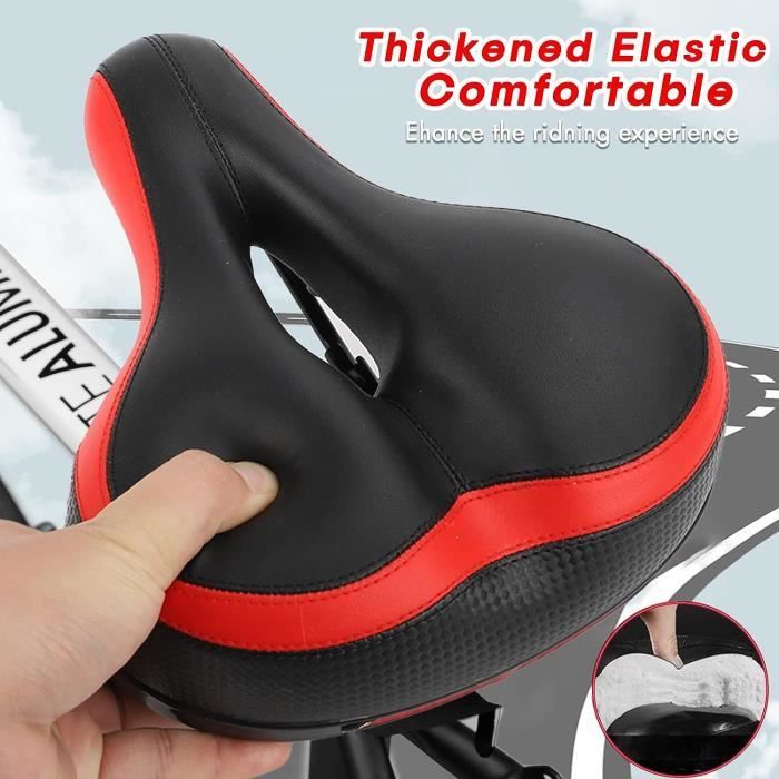 Selle de Vélo Gel Ergonomique avec Amortisseur à Double Ressort, Siège de  Vélo Universelle Respirant Confortable à Mousse à Mémoire - Cdiscount Sport