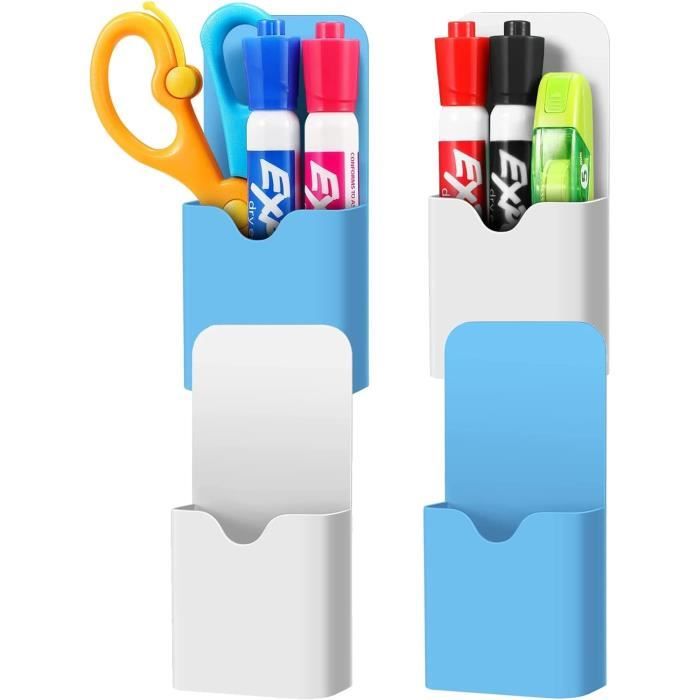 Porte Marqueur Magnétique, Boîte de Rangement Magnétique Support de Crayon  pour Tableau Blanc, Fournitures Scolaires, Réfrigérateur