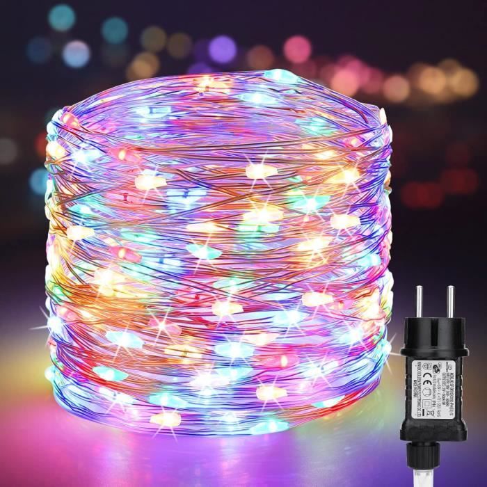 Guirlande Lumineuse Noël Extérieur, 20M 200 Led Fil De Cuivre Fairy