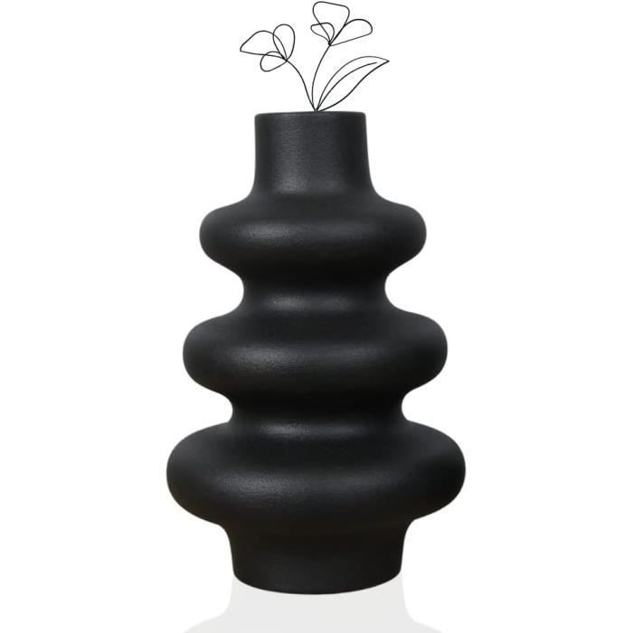 Vase Pour Herbe De La Pampa Fleurs Séchées - Vase Noir, Vase Blanc