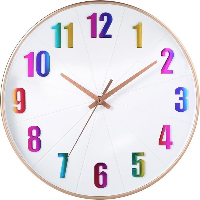 Horloge Murale À Quartz, Mouvement Silencieux Sans Tic-Tac, Mouvement À