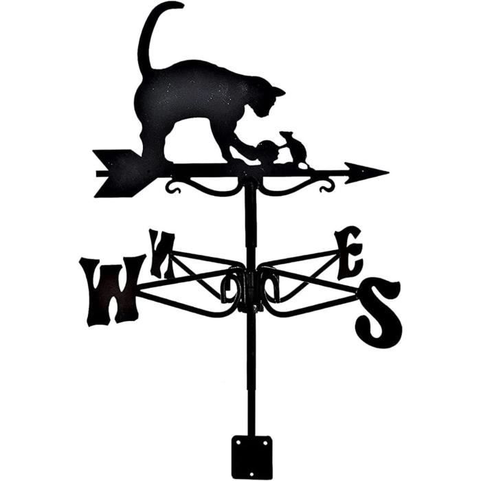 Girouette En Fer Forgé Avec Mesure De La Direction Du Vent, Girouette
