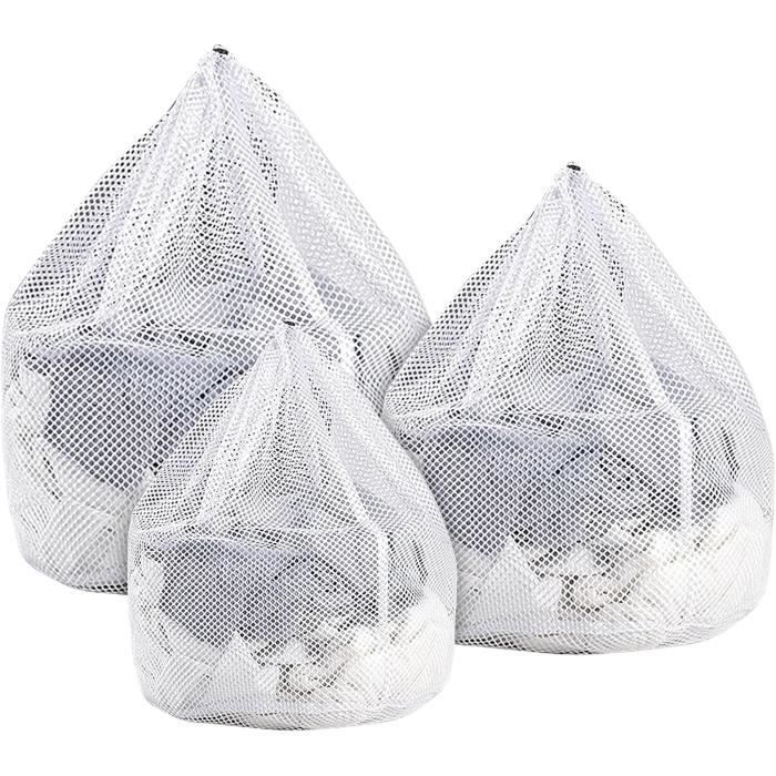3 Pcs Filet Linge Machine À Laver,Sac À Linge Avec Cordon De Serrage