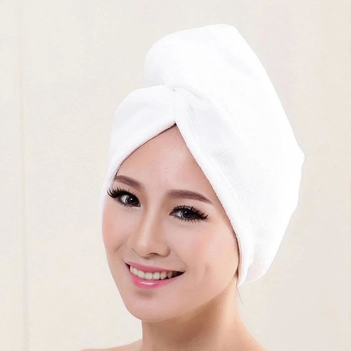 Douche Fixe Serviette Doux et Confortable Couleur Bathing cap Cheveux Chapeau Microfibre