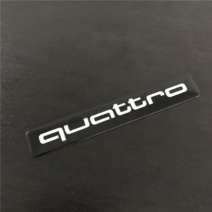 Autocollant Logo Voiture Audi RS Métallique 3D - Modèles S3 à S8, RS3 à RS8 - Noir RS4 - Adhésif Puissant - 7