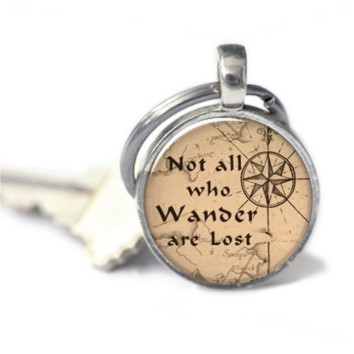 Pas Tous Ce Que Wander Sont Perdu Citation Keychain Le Seigneur Des Anneaux Porte Cles Cadeau Du Voyageur Voyage Keychain Cadeau Achat Vente Sautoir Et Collier Pas Tous Ce Que Wander