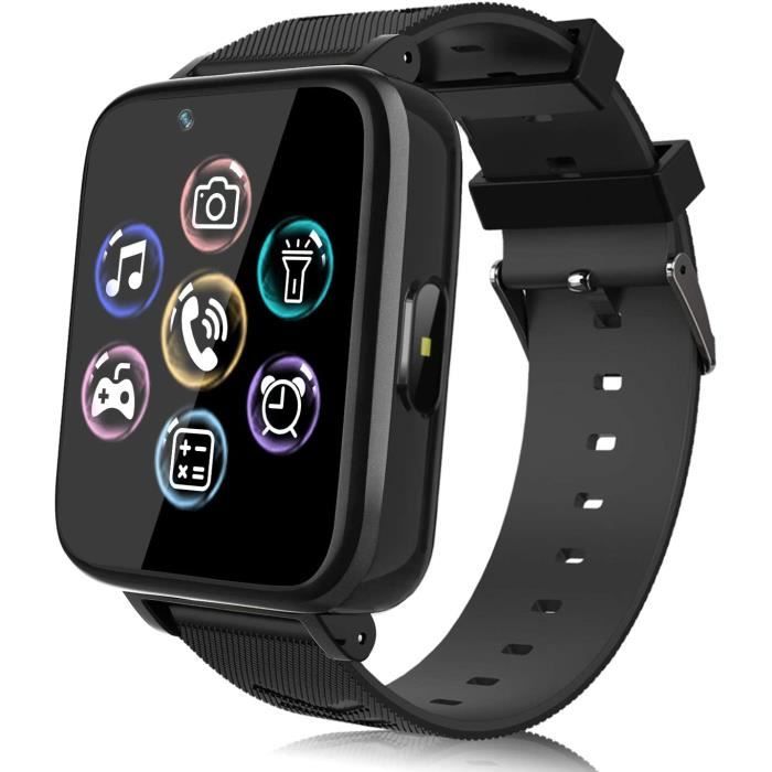 Montre Connectée Enfant 4G Avec GPS Et Appels - Smartwatch Téléphone Pour 4-12 Ans, Noir