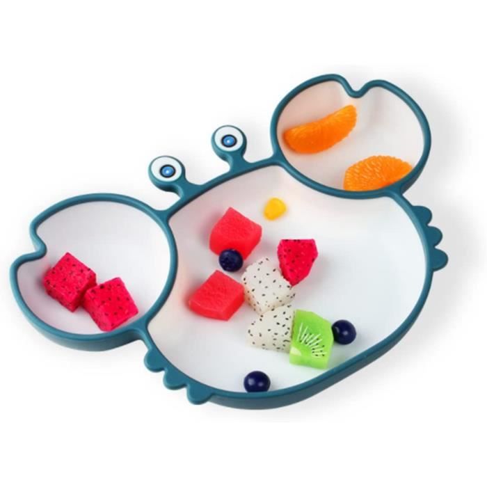 Assiette bébé, assiette enfant avec ventouse, antidérapante, set de