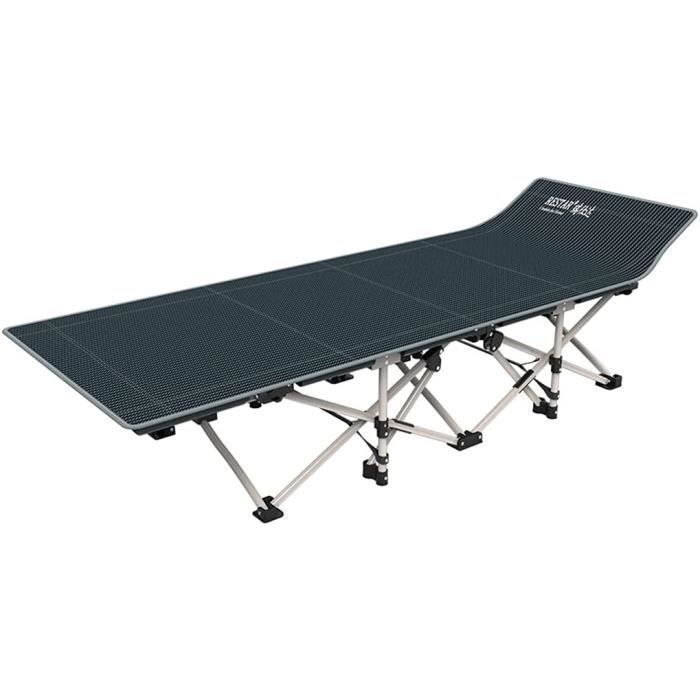 Lit Bivouac Portable 300kg Lit De Camping Pliable Réglable Avec Matelas - Jusqu'à 300 Kg, Sac De Transport Inclus