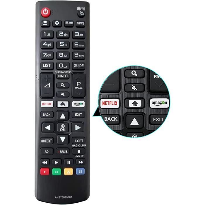 Télécommande LG AKB75095308 | Originale | Compatible 32LJ610V, 43UJ634V, Etc. | Plug-and-play