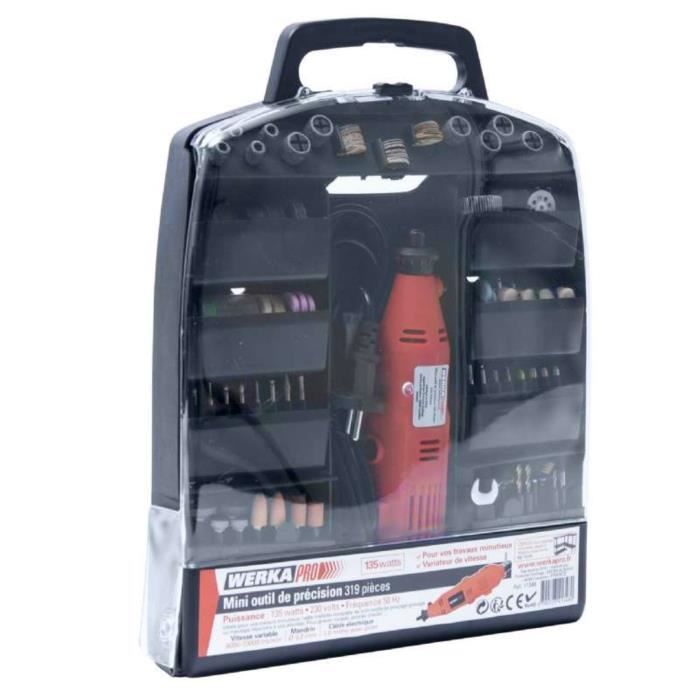 Mini outil de précision Werkapro 135w 319 pièces