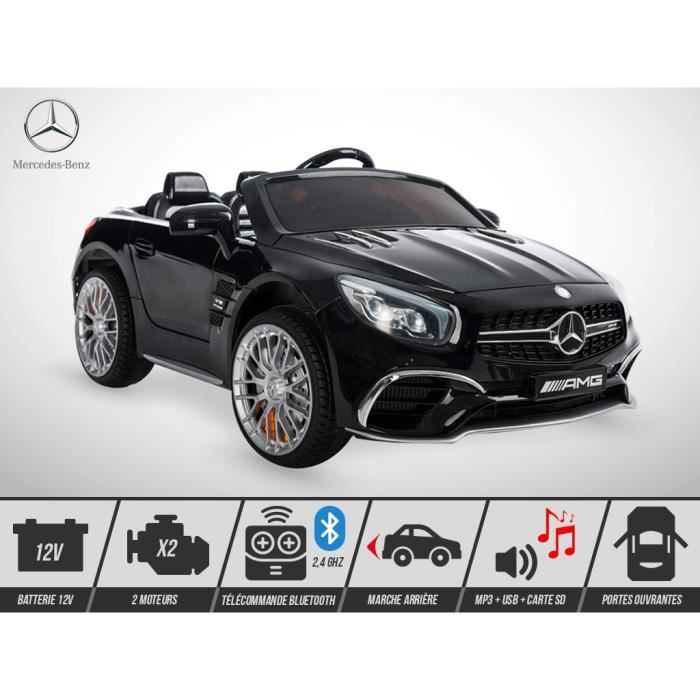 Voiture électrique enfant KINGTOYS - Mercedes SL 65 AMG 70W - Noir