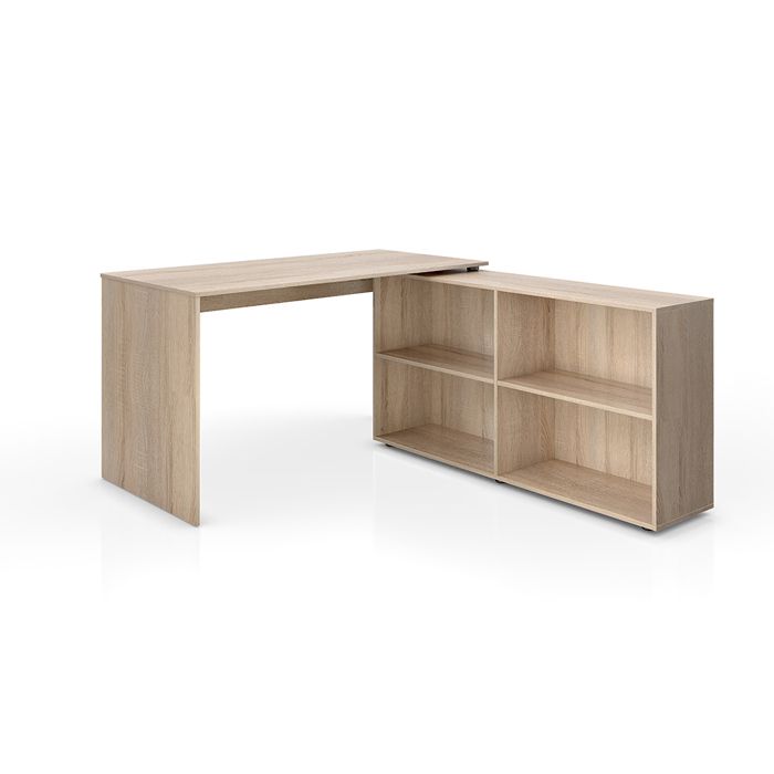 Bureau professionnel angle gauche 200x200 cm coloris chêne clair