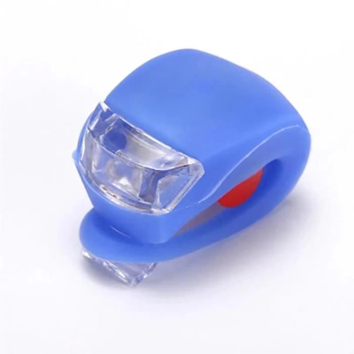Feu Arrière Vélo étanche COB Rotatif 360° - Rechargeable USB - Sécurité Nuit - Bleu Ou Rouge