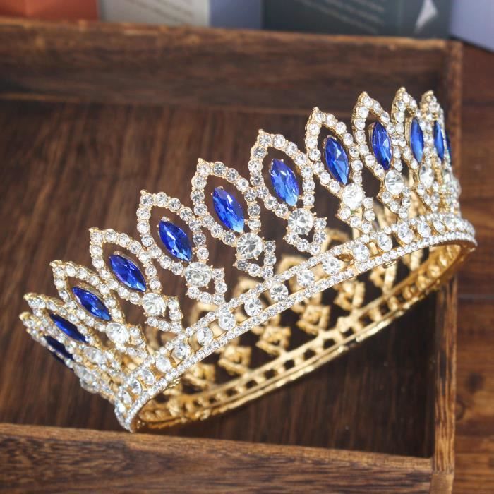 10 -Couronne diadème reine en cristal pour mariée diadème de spectacle de mariage couronne diadème pour mariée couvre chef acces