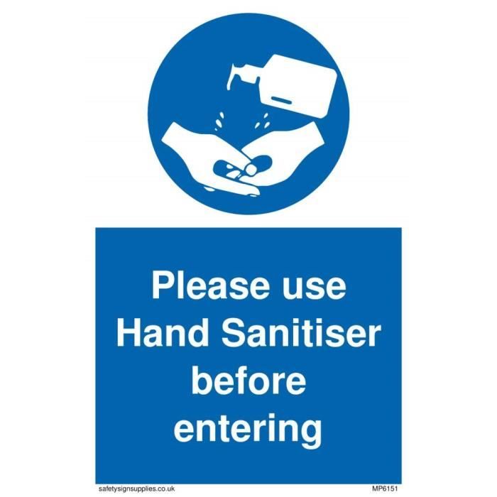 Viking Signs Veuillez utiliser un désinfectant pour les mains avant d`entrer. - MP6151-A6P-V