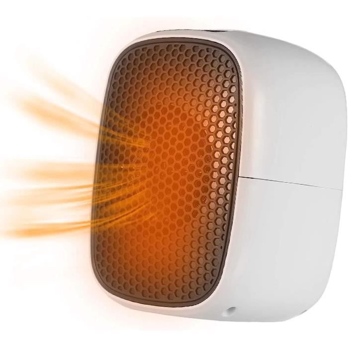 Radiateur Céramique Portable 750/1500W - Thermostat, Air Chaud/froid - Sécurité Surchauffe - Faible Consommation