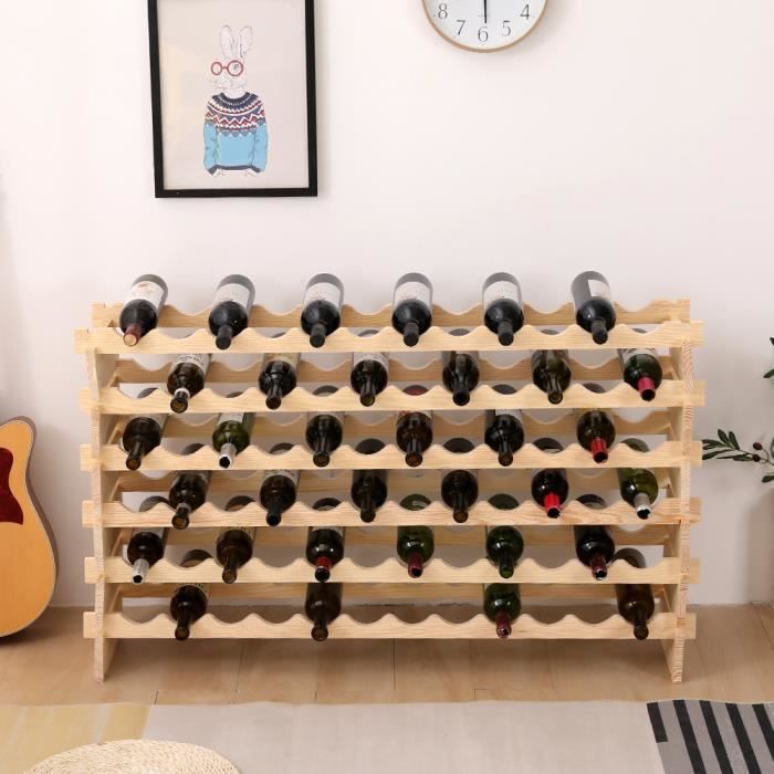 Etagere A Vin Modulable Casier A 72 Bouteilles En Bois De Pin
