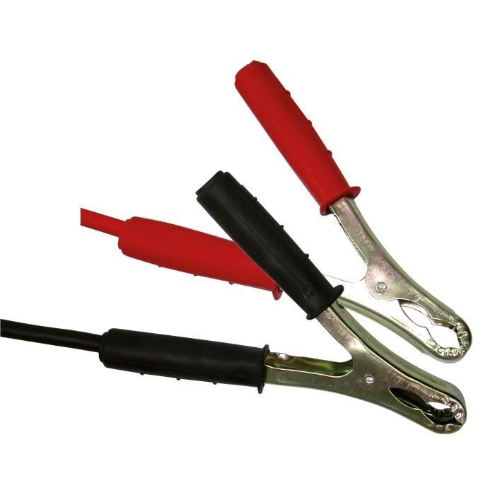 Lot De 2 Pinces De Batterie Pour Câbles De Démarrage - Pour Voiture, Solaire, Industriel | Pinces Caoutchouc, Fils Cuivre | Taille Compacte - 12